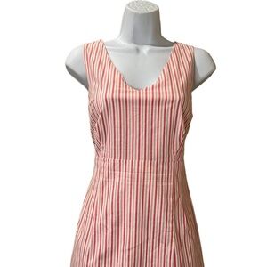 IZOD pink and white striped sleeveless‎ dress size small FREE SHIPPING